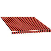 vidaXL Tissu de remplacement pour store, orange et marron, 300 x 250 cm, polyester