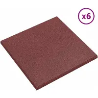 vidaXL : 18 dalles de protection antichute, rouge, 50 x 50 cm, en caoutchouc