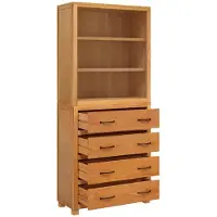 vidaXL Ensemble de meubles de rangement avec étagère (2 pièces), couleur naturelle, 80 x 35 x 185 cm