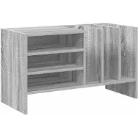 vidaXL Meuble à disques avec étagère Gris Sonoma 78,5 x 35 x 45 cm
