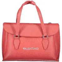 Valentino sac Whom rouge grainé, rabat argenté