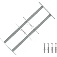vidaXL : Barrière de sécurité pour fenêtres, avec 2 barres horizontales, lot de 3.