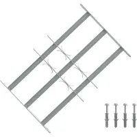 vidaXL : Barrière de sécurité pour fenêtres, avec 3 barres transversales, lot de 3.