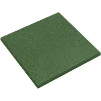 vidaXL : 6 dalles de protection antidérapantes, vertes, 50 x 50 cm, en caoutchouc