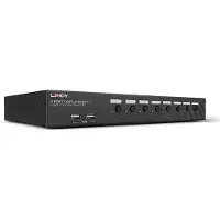 Lindy - Commutateur écran-clavier-souris/audio - 8 x DisplayPort/audio/USB - 1 utilisateur local - Montable sur rack