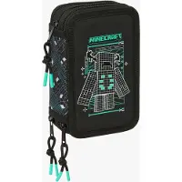 Minecraft Triple Minecraft Screen Pencil Case 37 Units Noir Homme