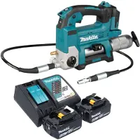 Makita Pompe à graisse sans fil DGP 180 RG 18 V 690 bar + 2x batterie 6,0 Ah + chargeur