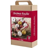 Creativ Company Kit de bricolage « Boules de Noël » : boules en verre pailletées, matériel et notice