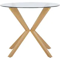 Beliani Table De Salle À Manger En Verre De Sécurité D 90 Cm Altura