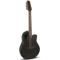 Ovation 2058TX-5-G Elite TX Deep Contour Cutaway Black Textured guitare électro-acoustique 12 cordes