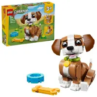 LEGO Creator 3-en-1 31382 Les Adorables Animaux : le Chiot Joueur - Jeu dès 8 ans - Cadeau