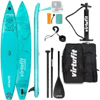 VirtuFit Supboard Racer 381 turquoise - Paddleboard de course 381 x 71 cm