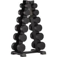 Centr Tour d'haltères avec set de 12 haltères 4 - 14 kg | 92 kg avec rack en A