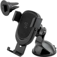 Scosche Support de téléphone GravityDrop 3-in-1 pour voiture - Universel - Tableau de bord / Pare-brise / Grille de ventilation - Noir