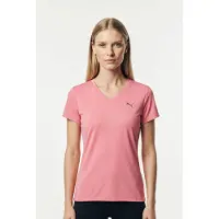 Puma Femmes, T-shirt de sport, W Tad Essential Vneck Tee (S), Pink, Rose, S
