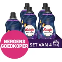 Robijn Klein & Krachtig Wasmiddel Black Velvet 39 Washes - 4 x 1,19 litres - Advantage pack