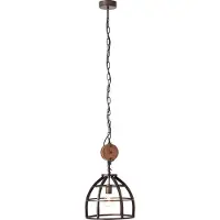 Brilliant Lampe suspendue Matrix 34 cm, noir antique | 1x G95, E27, 60 W, compatible avec les ampoules standard (non fournies) | La chaîne peut être raccourcie
