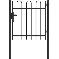 vidaXL Porte de Clôture Gris 100 x 100 cm Acier revêtu de poudre