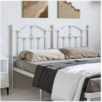 vidaXL Tête de lit de rechange en métal blanc 150 cm