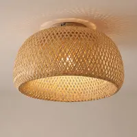 LINDBY Plafonnier , Jadwiga, dimmable, Bois, Salon / séjour, Bambou, Scandinave
