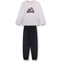 Sanetta Pyjama gris clair / orange / noir
