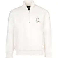 Armani Exchange Sweat-shirt beige foncé / blanc cassé