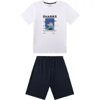 Sanetta Pyjama bleu nuit / blanc