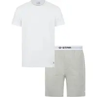 G-Star Pyjama court 'Slate' gris chiné / noir / blanc