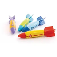 Intex Jeux de fusées sous-marines - - 55508 - Lot 4 fusées - Matériau doux et flexible - Multicolore