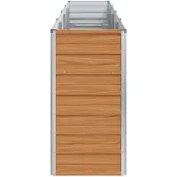 vidaXL Lit surélevé brun clair 320 x 40 x 77 cm Acier galvanisé