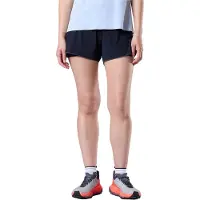 Rossignol - Short stretch et léger - Sapa 2In1 Short 5' W Black pour Femme en Nylon - Taille L - Noir