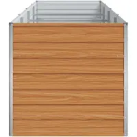 vidaXL Lit surélevé brun clair 320 x 80 x 77 cm Acier galvanisé