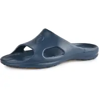 Ladeheid Sandales de plage légères pour homme en EVA, chaussures de jardin, mules de plage, chaussures de plage KL039M (bleu foncé, 43 EU)