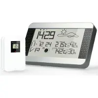 Alecto WS-1700 - Station météo avec capteur extérieur sans fil, argenté