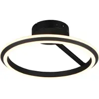 TRIO 635510132 AMADOR Plafonnier D450 mm LED SMD 34 W/4000 lm 2300+3000+4000 K noir, variateur avec interrupteur