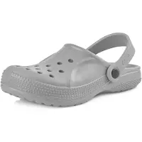 Ladeheid Sabots pour enfants (filles et garçons) légers en EVA, sabots de jardin, chaussures de jardin KL055 (gris, 24 EU)