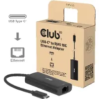 Club 3D CLUB3D USB-C zu RJ45 10G Ethernet-Adapter M/F