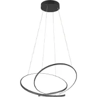 TRIO Suspension LED DARVIN noire 52 W, nuances de blanc, 6 700 lm, métal, dimensions : 150 x 84 x 66 cm, IP20,
