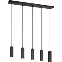 TRIO Suspension 5 lumières Soka noir