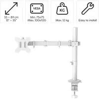 Hama - 35 (Tables, 35", 12 kg), Support de moniteur, Blanc