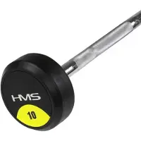 HMS Barre de musculation caoutchouc bouclée GSL-10