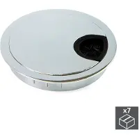 Emuca Circum Circum Circular Cover 60 Mm 80 Mm Argenté