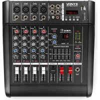 VONYX AM5A Mélangeur de puissance (Studio et mixeur live), Table de mixage, Noir