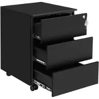 Songmics Caisson De Bureau Mobile, Avec 3 Tiroirs, Pré-Assemblé, 39 X 45 X 55 Cm