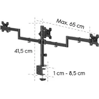 Hama - 27 (Tables, 27", 7 kg), Support de moniteur, Noir