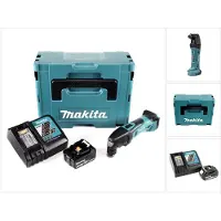 Makita DTM 50 RT1J Outil multifonctions sans fil 18V Li-Ion en Makpac + 1x BL 1850 B batterie 5,0 Ah + 1x DC18RC chargeur de batterie