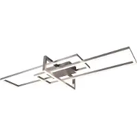 TRIO Plafonnier moderne à encastrer LED SALINAS argent 620310307