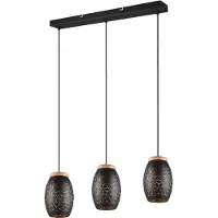 Reality Suspension BIDAR noire 3xE27x28W en métal, dimensions : 150x71x15 cm, IP20, RL