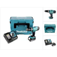 Makita DHP 453 RT1J Perceuse-visseuse à percussion sans fil 18V 42Nm + 1x batterie 5,0Ah + chargeur en Makpac 2