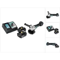 Makita DGA 517 RT Meuleuse d'angle sans fil 18 V 125 mm Brushless + 2x batterie 5,0 Ah + chargeur